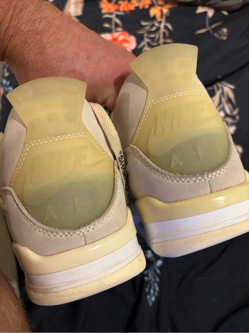 Jordan 4 Retro Off White Sail Men’s 12 Rare Virgil Abloh Collab Version